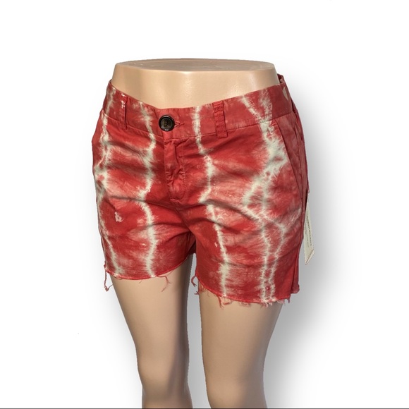 Current/Elliot Sample Red Spark The Smart Short Tie Dye Shorts Waist 32” (WB-2) - Picture 2 of 9